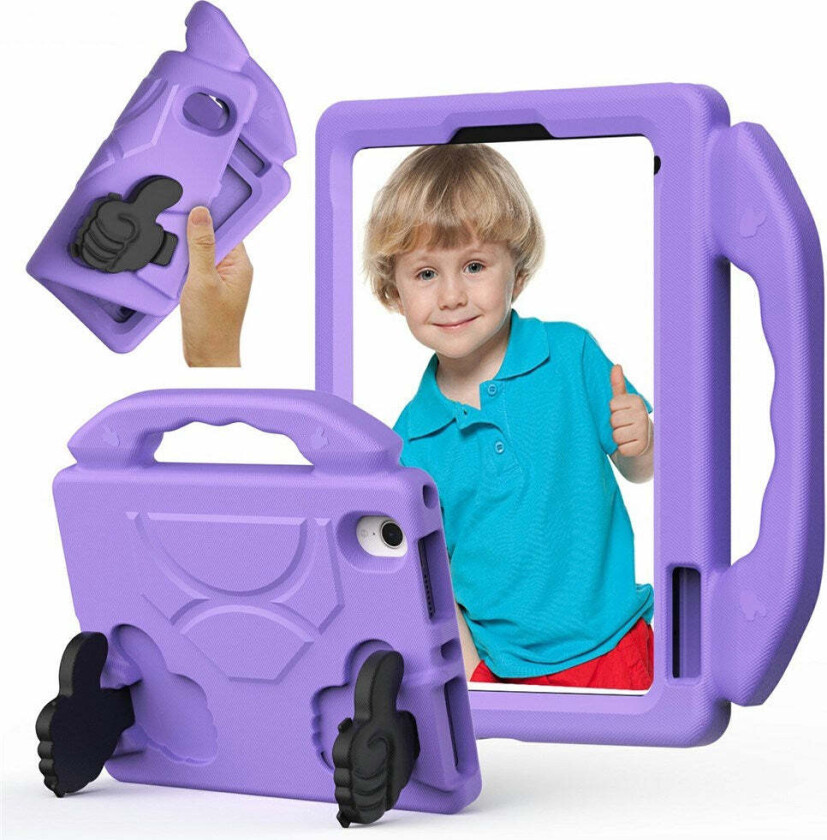 iPad Mini (2024 / 2021) Barn Deksel m. Thumb Kickstand - Lilla