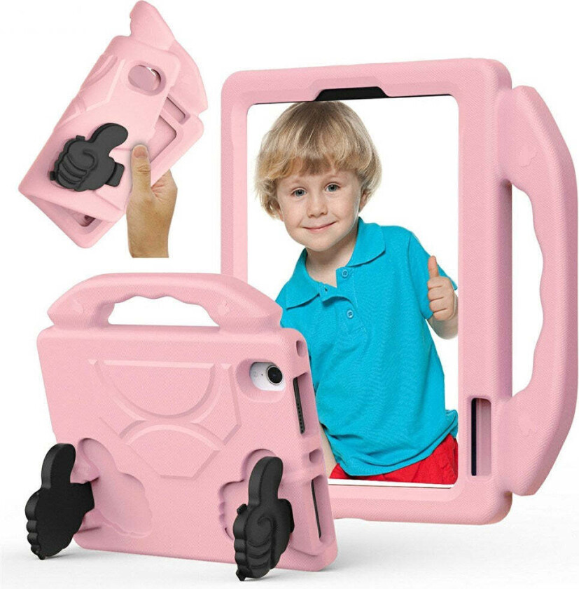 iPad Mini (2024 / 2021) Barn Deksel m. Thumb Kickstand - Rosa