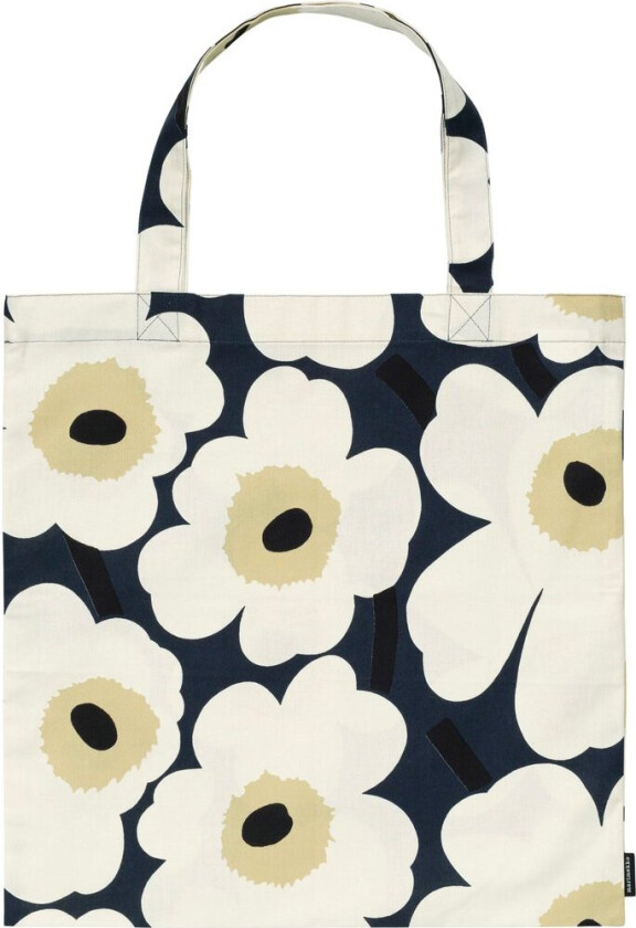 Pieni Unikko veske 44x43 cm Midnight blue-Cream-Hay