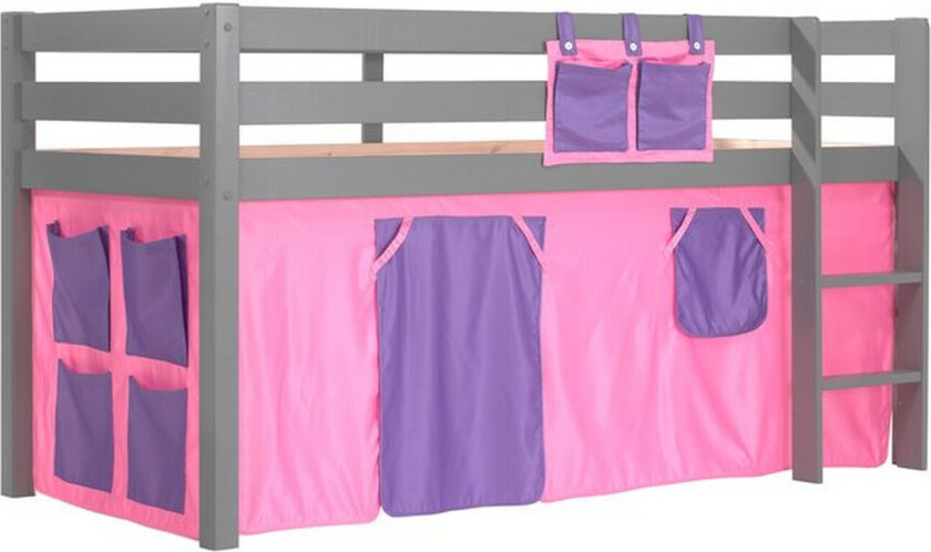 Høyseng med gardin Pino Grå, Bella - Grå, Bella