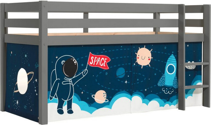 Høyseng med gardin Pino Grå, Romferge - Grå, Romferge