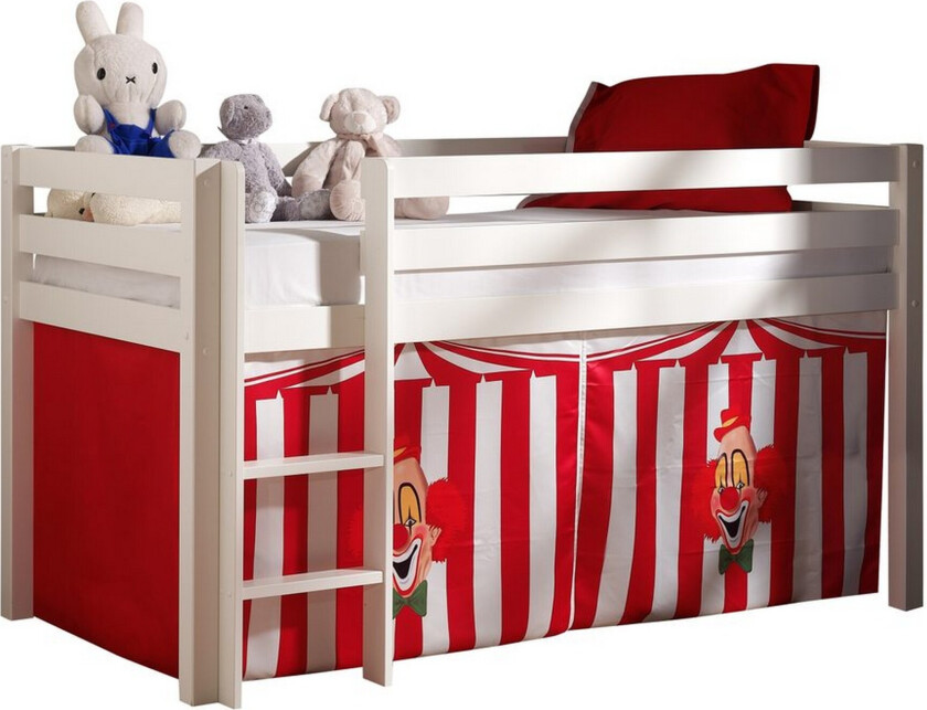 Høyseng med gardin Pino Hvit, Chucky - Hvit, Chucky