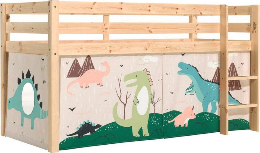 Høyseng med gardin Pino Naturlig, Dino - Naturlig, Dino