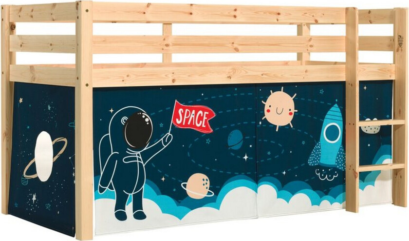 Høyseng med gardin Pino Naturlig, Romferge - Naturlig, Romferge