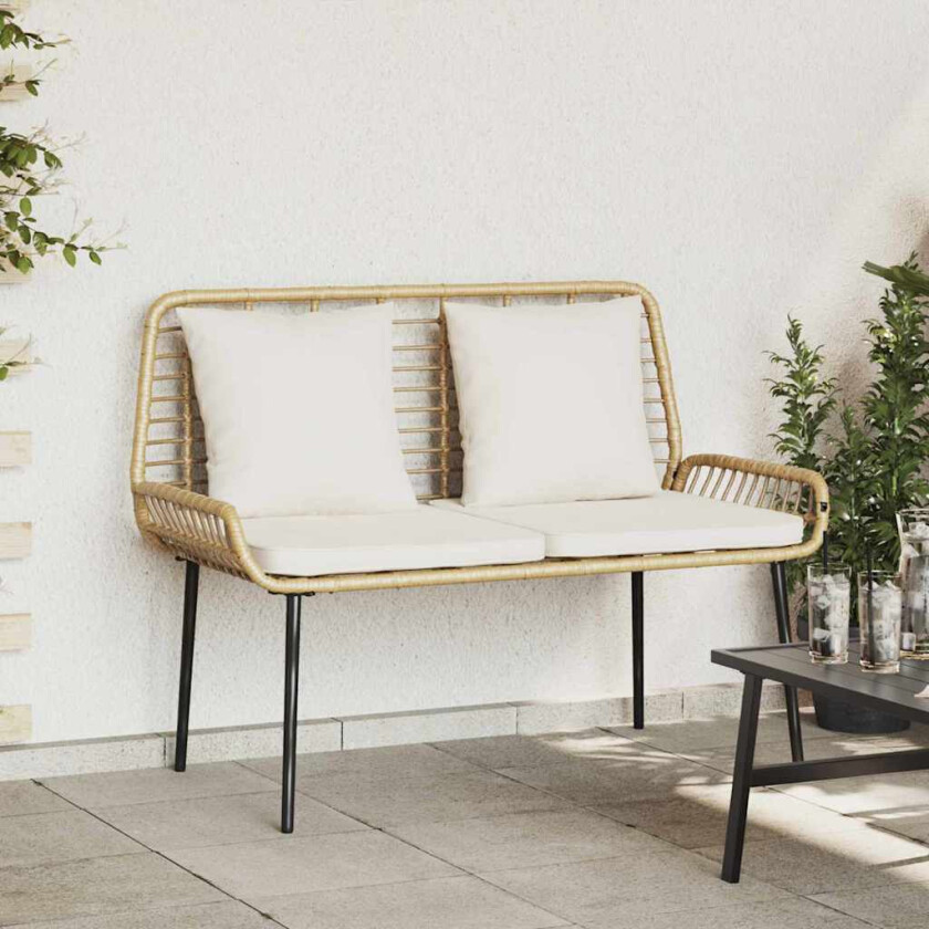 Hagebenk Svart, Antrasitt 109 x 63 x 83 cm Poly rattan, stål