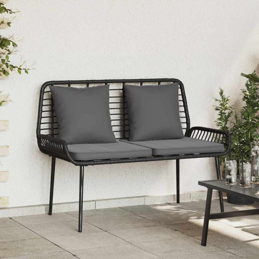 Hagebenk Svart, Antrasitt 109 x 63 x 83 cm Poly rattan, stål