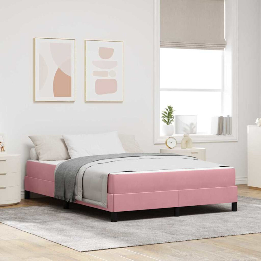 Kontinentalseng med madrass Rosa 160 x 200 cm Fløyel