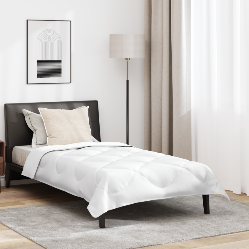 Allsesong dyne med pute Hvit 155 x 220 cm Mikrofiber