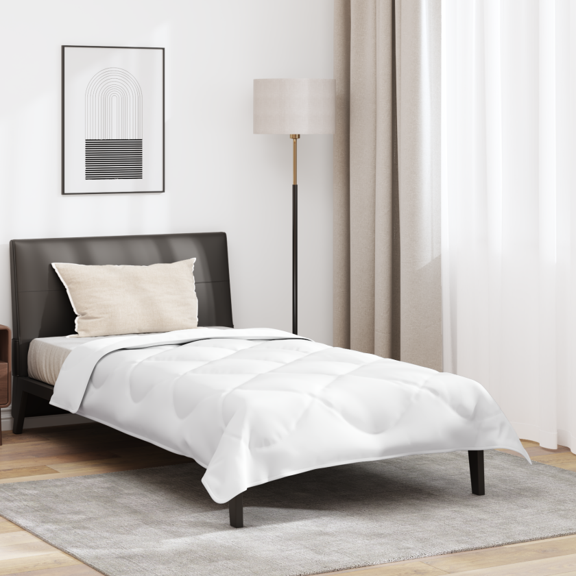 Allsesong dyne med pute Hvit 135 x 200 cm Mikrofiber