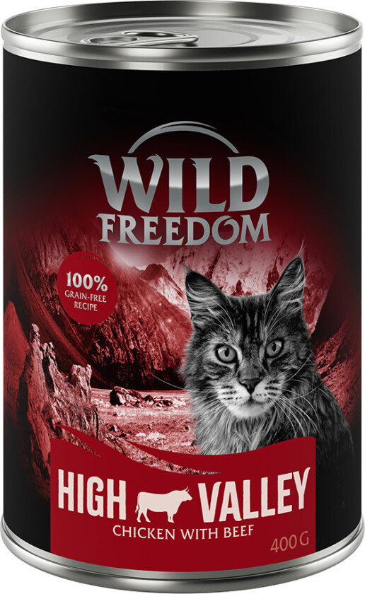 5 + 1 gratis! Wild Freedom Adult 6 x 400 g - Farmlands / High Valley - Storfe & Kylling