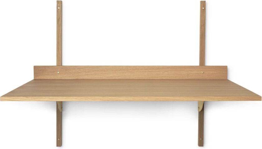 Sector skrivebord Oak-brass