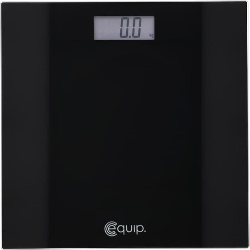 baderomsvekt i sort glass