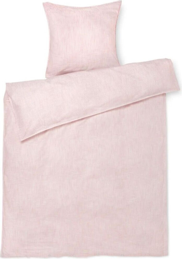 Monochrome Lines sengesett 140 x 200 cm Rosa-hvit