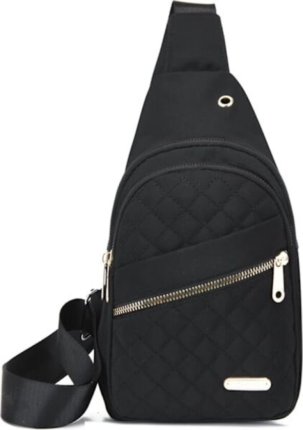 Sling Bag Brystveske Liten Skuldertaske med Hodetelefonhull Casual Skuldertaske Håndveske Lett Mote Dagstursekk for Kvinner Damer Jenter