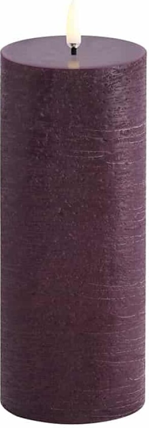 - LED pillar candle - Plum, Rustic - 7,8x20,3 cm (UL-PI-PL78020)