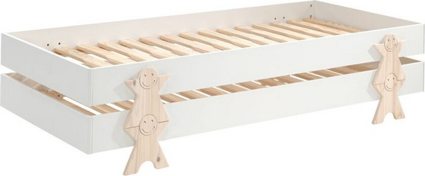 Seng Modulo med smilefjes ben Hvit, 2 - Hvit, 2