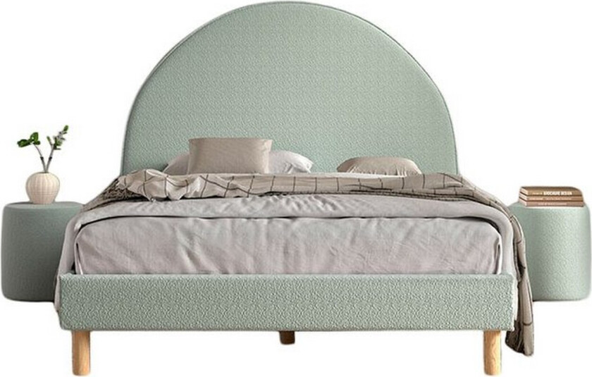 Seng med 2 nattbord Måne 140x200 cm Oliven Grønn - Oliven Grønn