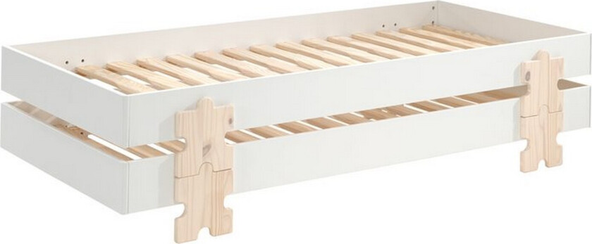 Seng Modulo med puslespillbiter som ben Hvit, 2 - Hvit, 2