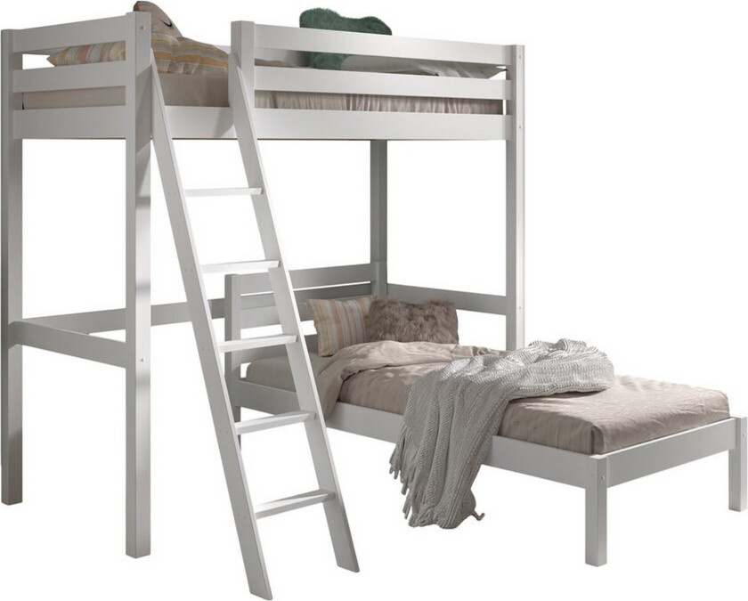 Enkeltseng og matchende sammenrullbar ryggelamellbunn Pino Mezzanine 90 x 200 cm - 90 x 200 cm