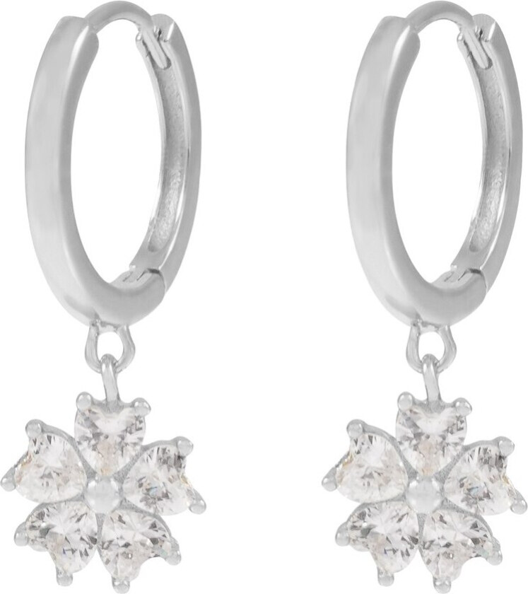 Nisi Flower Pendant Earring Silver Onesize
