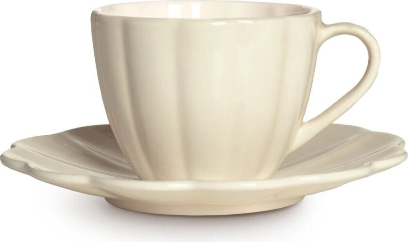 Oyster kopp med fat 25 cl Sand