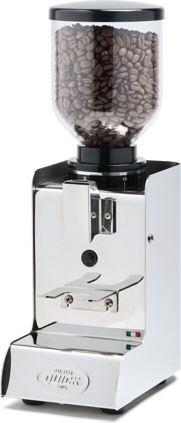 Apollo Kaffekvern – Fladskivekvern, 43 mm, 350 g glassbeholder, 130 W, Rustfritt Stål