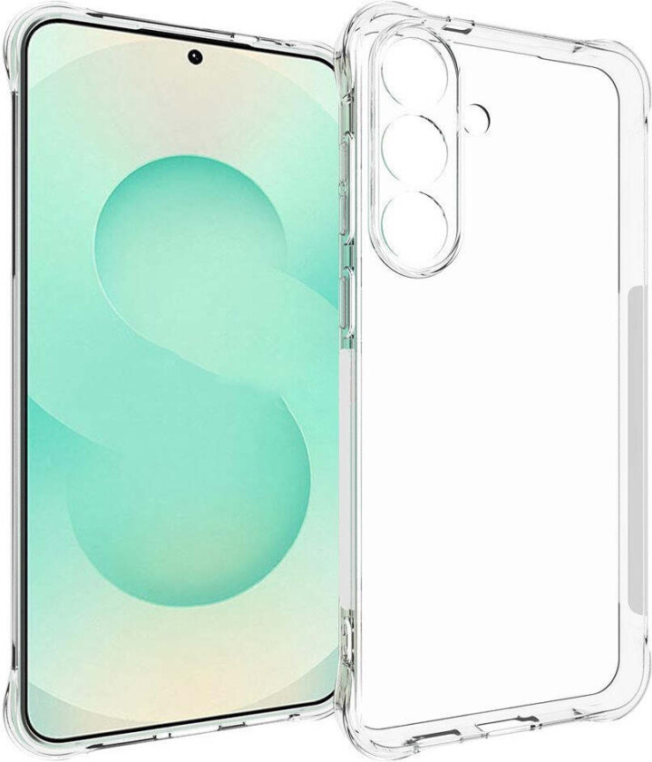 Samsung Galaxy S25 FE Fleksibelt Plast Deksel med Forsterkede Hjørner - Gjennomsiktig