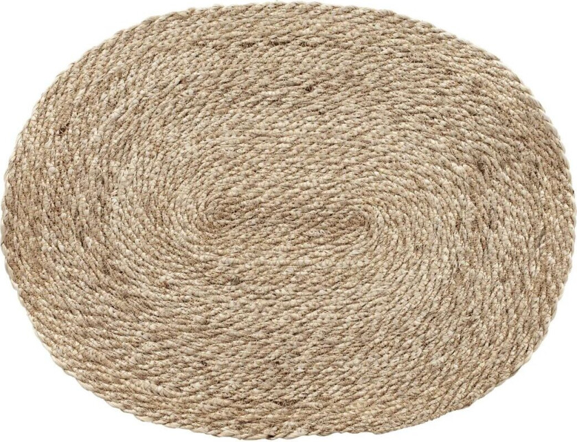 Elin spisebrikke twist oval Natur-grå