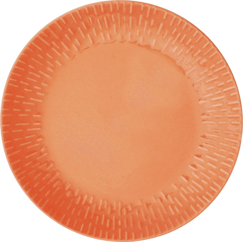 - Life in Colour - Confetti - Apricot lunch plate w/relief porcelain (13326)