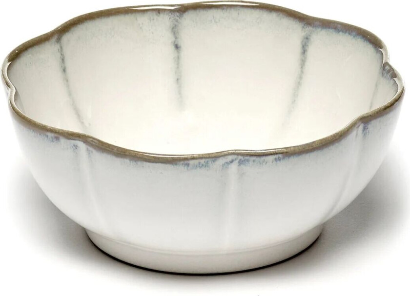 Inku riflet skål XL Ø15 cm White