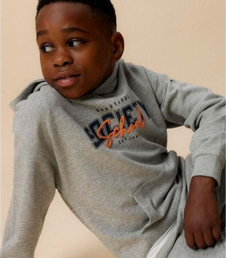 Name It Nkmlucas hettegenser til barn, Grey Melange