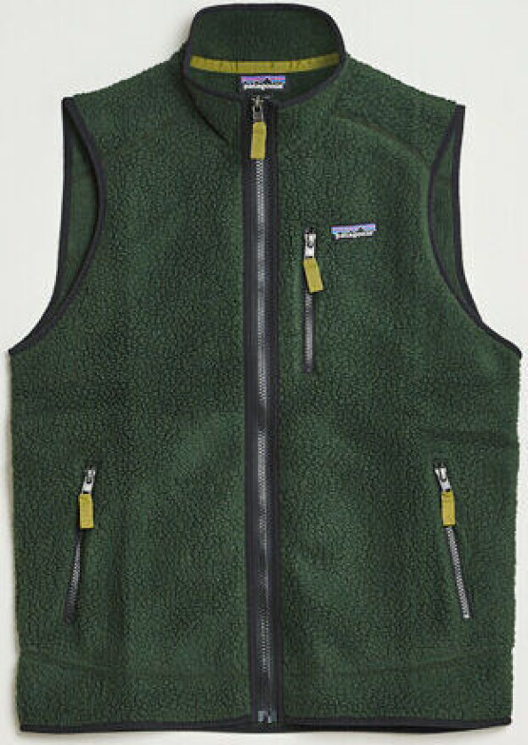 Retro Pile Vest Herre Old Growth Green S