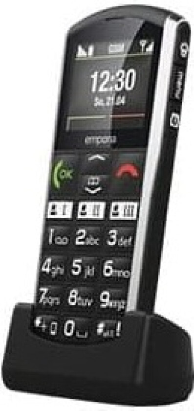 emporiaSIMPLICITY V27 - Funksjonstelefon - RAM 32 MB / Internminne 64 MB - LCD-skjerm - 220 x 176 piksler - svart