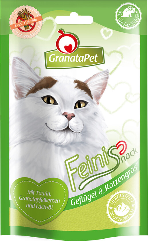 GranataPet Feinis kattesnacks - Kylling & kattegress (50 g)