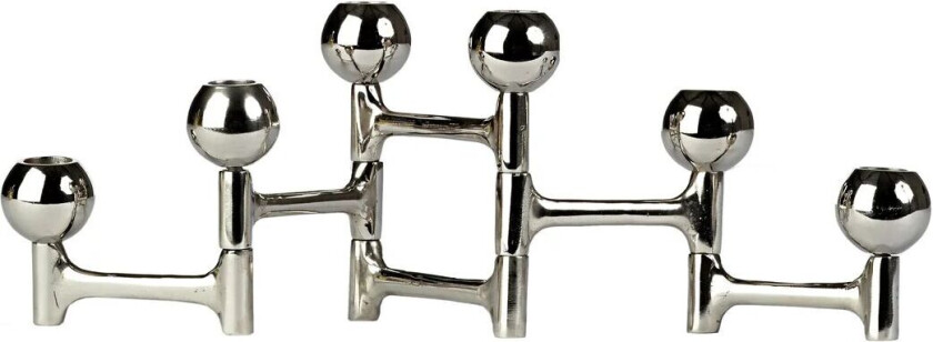 Round Folding lysestake 28 x 15 cm Sølv