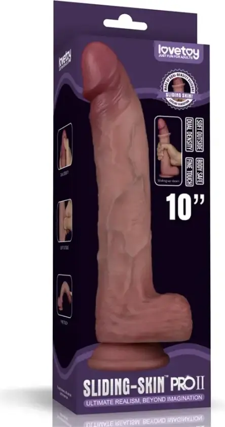 Sliding Skin Pro II Dual Layer Silicone Dildo 25 cm