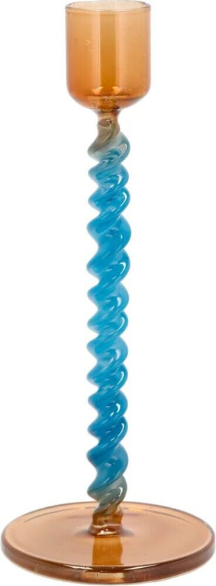 Styles lysestake 16,3 cm Blue-amber