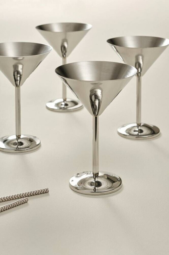 cocktailglass 4-pk Sølv