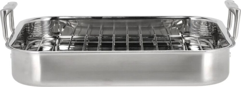 Bilde av Somme ovnspanne med rist 32x26,5x5,5 cm Rustfritt stål