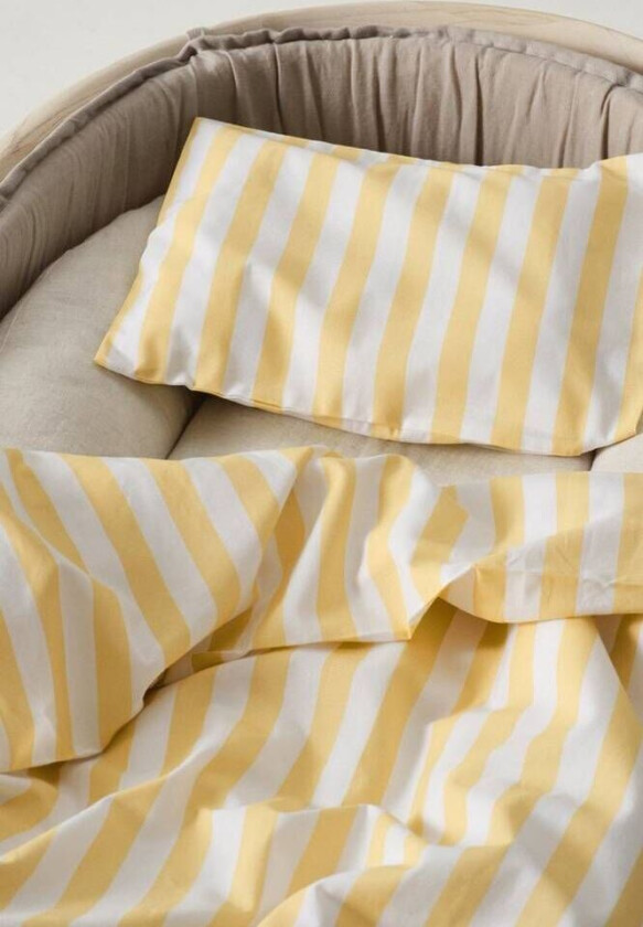 BABY sengesett vogn/vugge - økologisk Limoncello/hvit