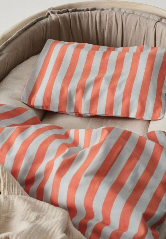 BABY sengesett vogn/vugge - økologisk Oransje/lys blå