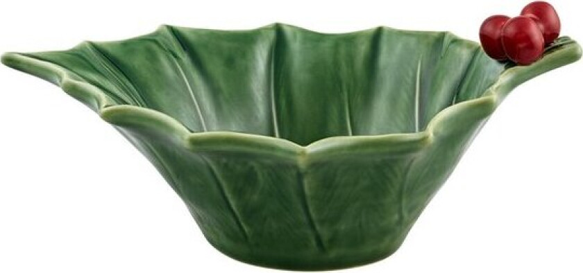 Holly skål 21,5x15,5 cm misteltein grønn