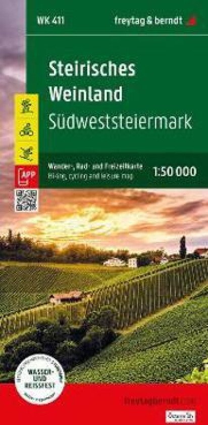 Steirisches Weinland hiking, cycling and leisure map