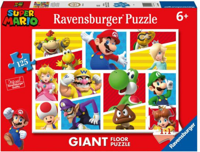 Super Mario Puslespill - 125 Brikker (Gigant)