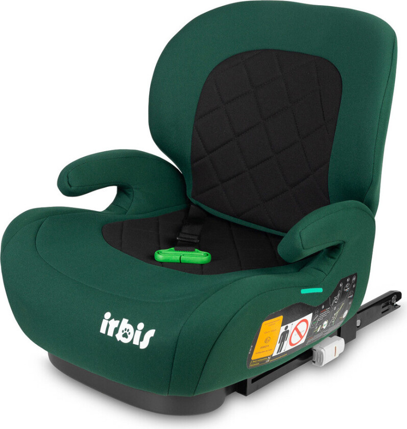Irbis ISOFIX i-Size Autostol - 125-150 cm, 7+år - Grønn