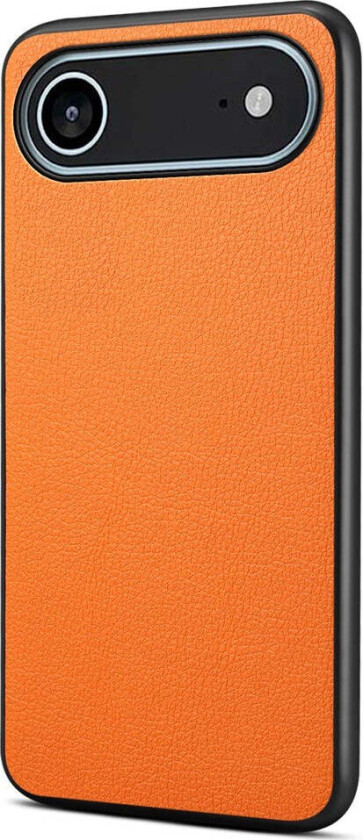 iPhone 17 Air Hybrid Plast Deksel med Skinntekstur – Oransje