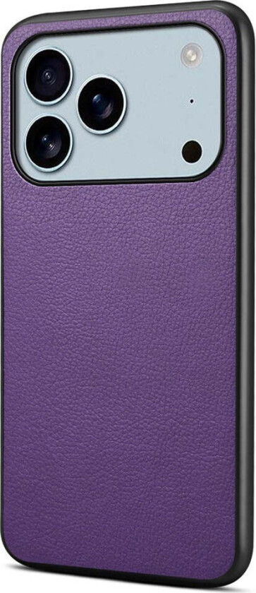 iPhone 17 Pro Max Hybrid Plast Deksel med Skinntekstur – Lilla