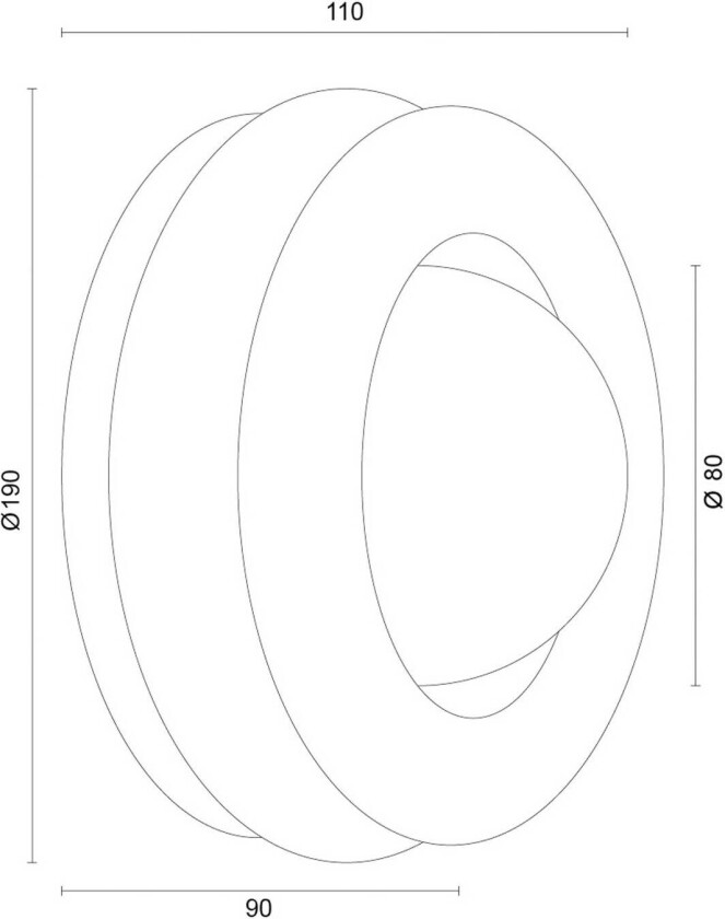 Vegglampe Tina, terrakotta/opal, glass, Ø 19 cm