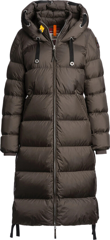 Women's Panda Long Down Jacket Earth Brown