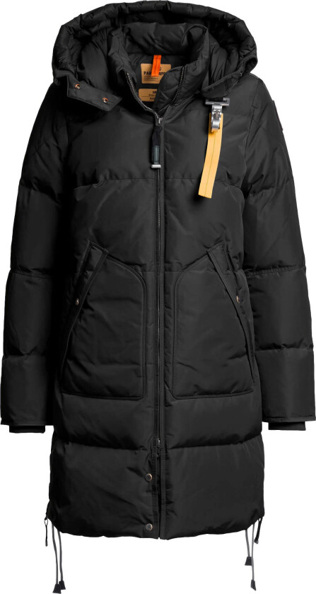 Women's Long Bear Hooded Parka Black